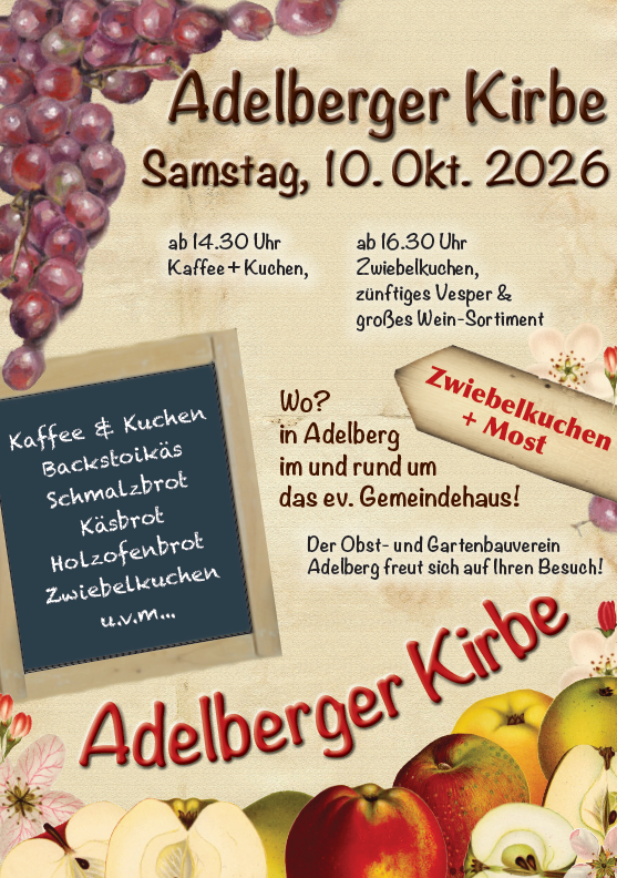 Einladung zur "Adelberger Kirbe"